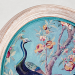 Стул из массива бука с изображением птиц и цветов Turquoise Beige Chinoiserie Garden Chair варинант исполнения - 3 | Loft Concept в Перми