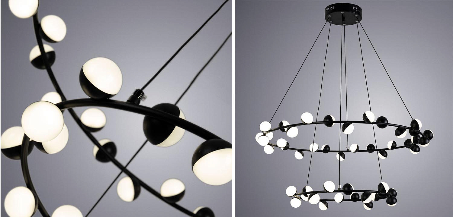 Люстра Vilelme Chandelier black double Люстра Vilelme Chandelier black double - Loft-Concept в Перми