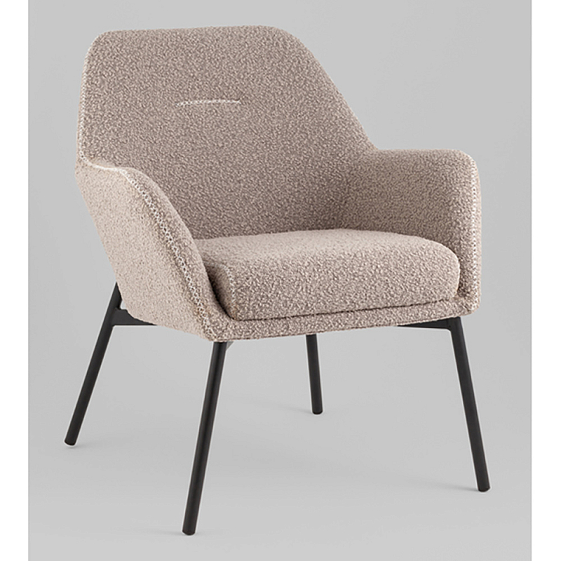 Кресло лаунж Joaquin серый Капучино  Черный в Перми | Loft Concept 