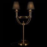 Настольная лампа на металлическом основании бронзового цвета с 4-мя черными конусовидными абажурами Dignity варинант исполнения - 2 | Loft Concept в Перми