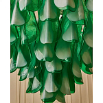 Люстра из стеклянных зеленых лепестков Petalled Illuminator варинант исполнения - 6 | Loft Concept в Перми