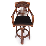 Барный стул из ротанга Eloise коричневый варинант исполнения - 2 | Loft Concept в Перми