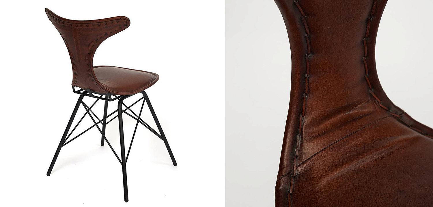 Стул Buffalo Leather Industrial Chair Стул Buffalo Leather Industrial Chair - Loft-Concept в Перми