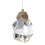 Подвесной светильник с хрустальным плафоном Esme Crystal Gold Hanging lamp варинант исполнения - 1 | Loft Concept в Перми