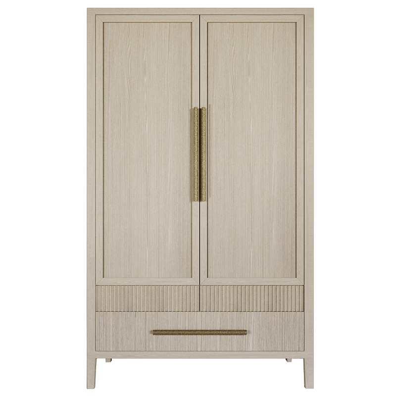 Шкаф платяной Primo с выдвижными ящиками шпон Черный дуб Древесина Золотой в Перми | Loft Concept 