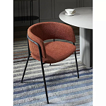 Стул полукруглый мягкий с буклированной обивкой Chair with Boucle Upholstery варинант исполнения - 2 | Loft Concept в Перми