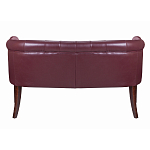 Диван из натуральной кожи на 4-х деревянных ножках из массива бука Chloe Leather Seating vine варинант исполнения - 3 | Loft Concept в Перми