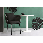 Стул мягкий с декором в виде плетеных лент на спинке и подлокотниках Semicircular Chair Decorated with Ribbons варинант исполнения - 5 | Loft Concept в Перми