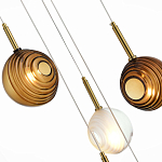 Люстра светодиодная с сферическими стеклянными плафонами Splatter варинант исполнения - 4 | Loft Concept в Перми