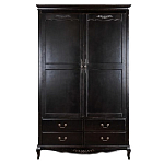 Шкаф черный с двумя дверцами и 4-мя ящиками Vintage  варинант исполнения - 1 | Loft Concept в Перми