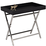 Стол сервировочный кожаный с декором в виде золотистой фигуркой лося Embodiment of Style варинант исполнения - 1 | Loft Concept в Перми