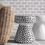 Дизайнерский журнальный стол белый в чёрный горох Gefan варинант исполнения - 1 | Loft Concept в Перми