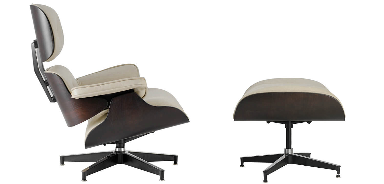 Кресло Eames Lounge Chair & Ottoman cream Кресло Eames Lounge Chair & Ottoman cream - Loft-Concept в Перми