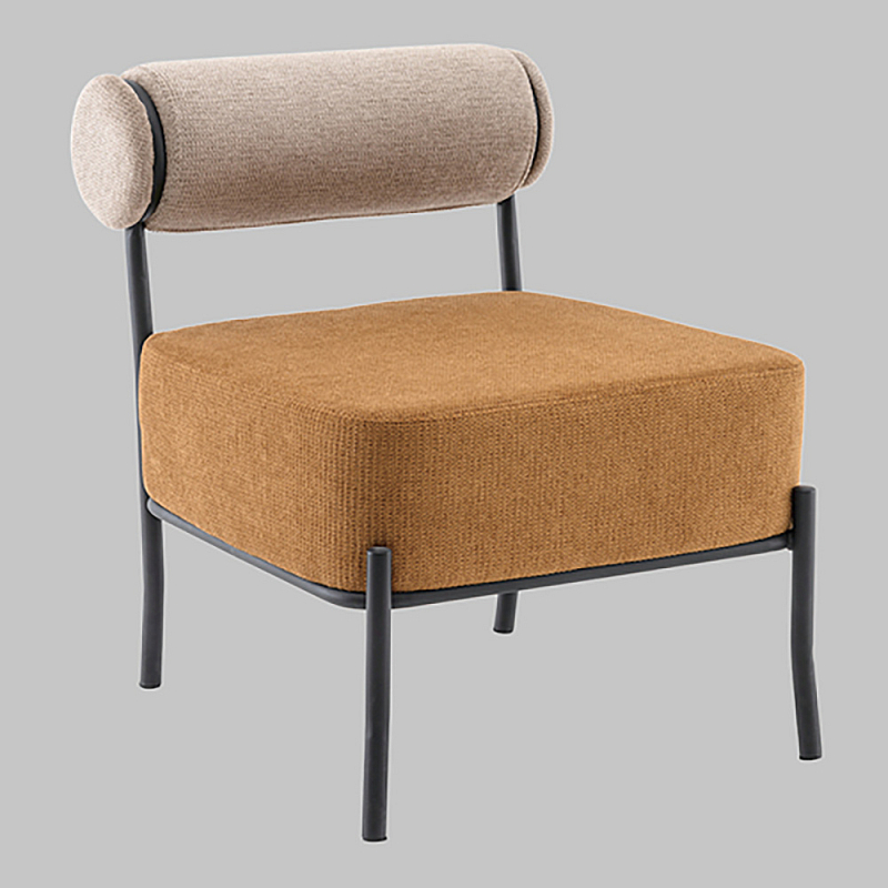 Кресло Ponpoun бежевый терракотовый Охра Капучино  Черный в Перми | Loft Concept 