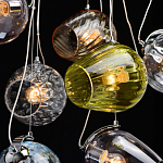 Люстра каскадная с 9-ю разноцветными стеклянными плафонами Kaleido варинант исполнения - 13 | Loft Concept в Перми