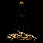 Люстра подвесная с прозрачными стеклянными птичками на ветвях Диаметр 100 см Serip Voa варинант исполнения - 3 | Loft Concept в Перми