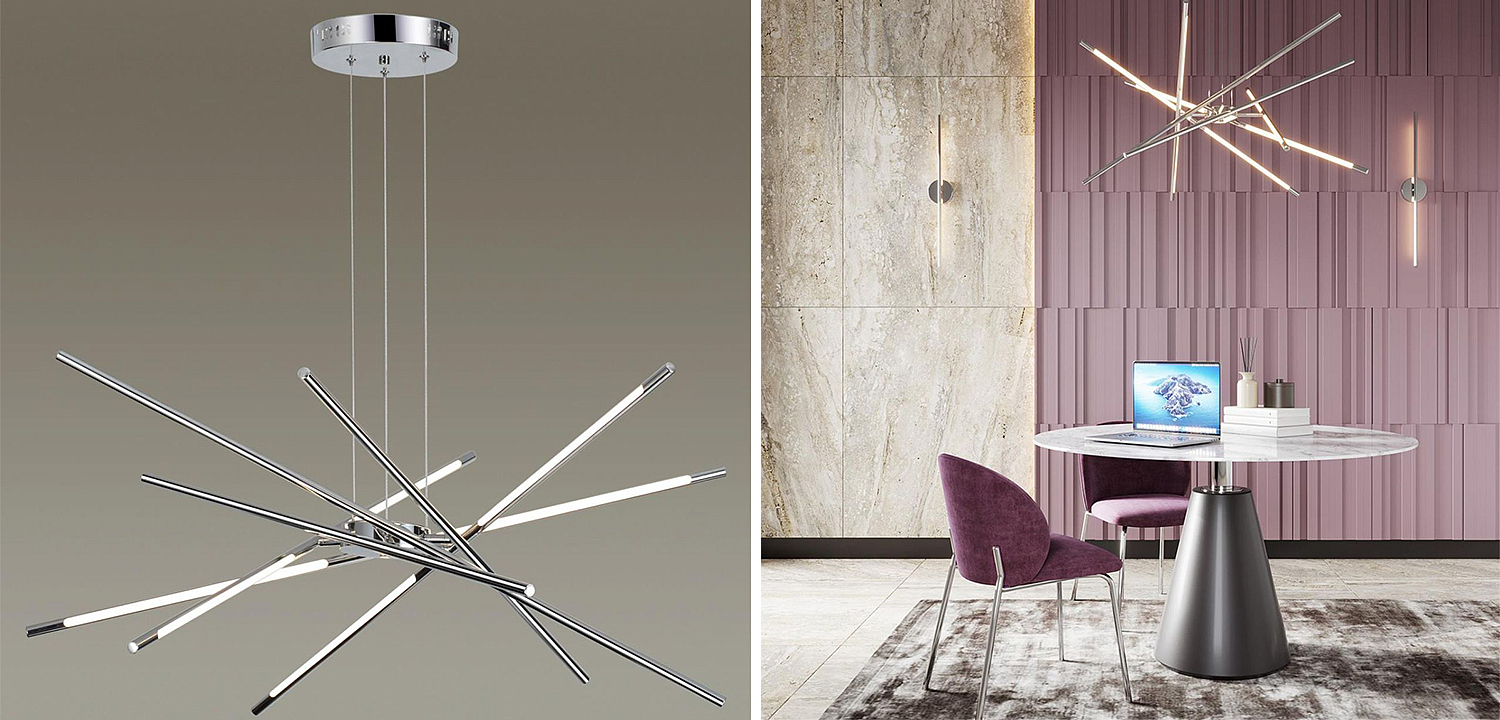 Люстра Trumpet Tube Chrome Chandelier Люстра Trumpet Tube Chrome Chandelier - Loft-Concept в Перми