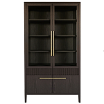 Витрина Primo со стеклянными фасадами и буфетом шпон Темный орех варинант исполнения - 1 | Loft Concept в Перми