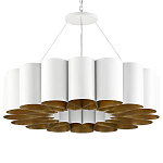 Люстра круглая фактурная в сочетании белого и золотого цвета Wide Stripes of Ribbon варинант исполнения - 4 | Loft Concept в Перми