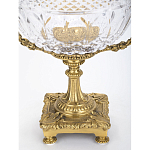 Чаша из рельефного стекла прозрачного цвета на бронзовой подставке Eden Garden варинант исполнения - 3 | Loft Concept в Перми