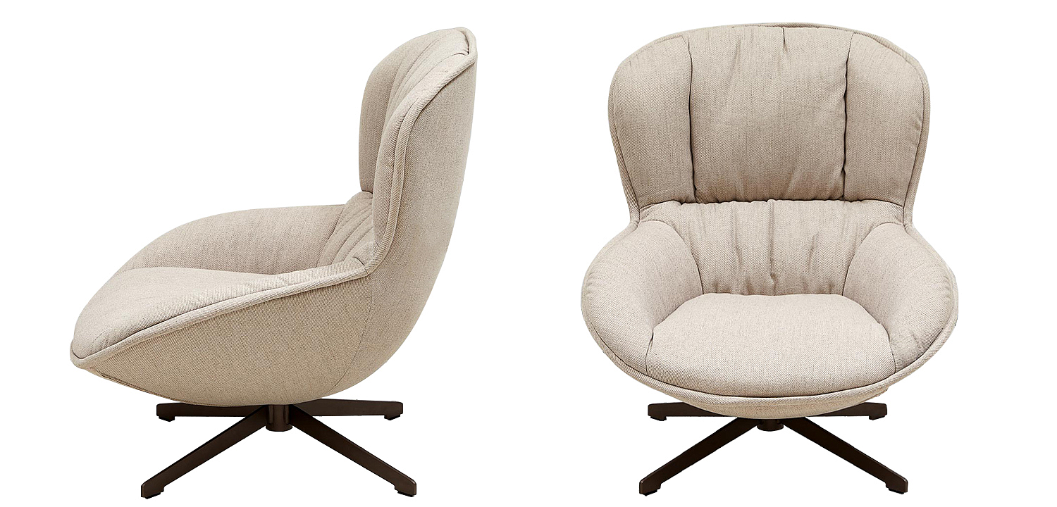 Кресло вращающееся бежевое Kemp Armchair Кресло вращающееся бежевое Kemp Armchair - Loft-Concept в Перми