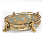 Чаша с орнаментом на ножках в виде бронзовых ангелов Eden Garden варинант исполнения - 2 | Loft Concept в Перми