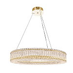 Люстра подвесная круглая из прозрачного хрусталя с золотым корпусом Selfsufficient варинант исполнения - 6 | Loft Concept в Перми