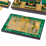 Настольный письменный набор из малахита с декором в виде лошади Leader Organizer варинант исполнения - 3 | Loft Concept в Перми