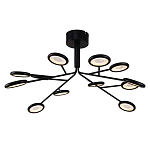 Люстра черного цвета с 12-ю круглыми плафонами Bendik Lighting варинант исполнения - 2 | Loft Concept в Перми