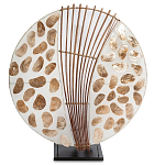 Настольная лампа из перламутра и дерева на подставке Indonesian Shell варинант исполнения - 3 | Loft Concept в Перми