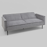 Диван современный вельветовый прямой Worcester Серый варинант исполнения - 4 | Loft Concept в Перми