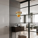 Люстра конусовидная с каскадом из разноцветных круглых подвесов Key Lustar варинант исполнения - 4 | Loft Concept в Перми