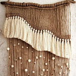 Дизайнерское Панно Дюна Макраме из нитей и бусин Wall Panel Dune варинант исполнения - 1 | Loft Concept в Перми