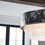 Люстра круглая с подвесками из текстурированного стекла молочного цвета Hinkley варинант исполнения - 7 | Loft Concept в Перми