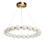 Люстра круглая с матовыми белыми шарами PEARLS Suspension варинант исполнения - 2 | Loft Concept в Перми