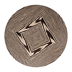 Столик журнальный круглый с полосатым узором Zebroids варинант исполнения - 2 | Loft Concept в Перми