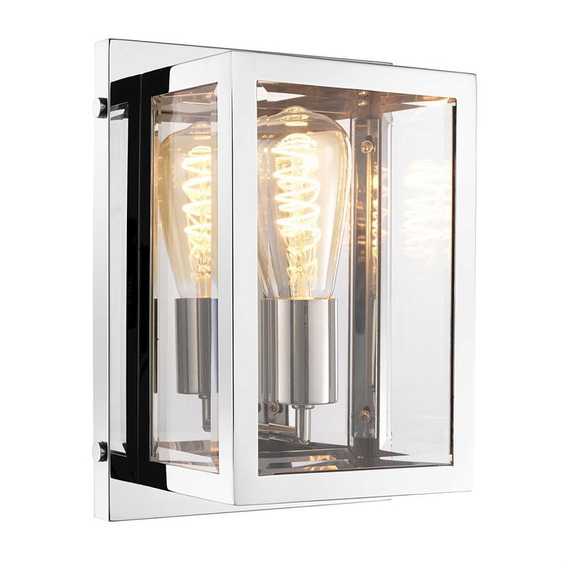 Бра Eichholtz Wall Lamp Odeon Nickel Никель Прозрачное Стекло Бра Eichholtz Wall Lamp Odeon Nickel Никель Прозрачное Стекло в Перми | Loft Concept