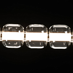 Люстра линейная с 6-ю прозрачными стеклянными плафонами округлой формы HANDLE GRAPE варинант исполнения - 5 | Loft Concept в Перми