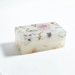 Шкатулка из эпоксидной смолы с цветами белая Epoxy Resin Rectangular Box White варинант исполнения - 3 | Loft Concept в Перми