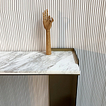 Консоль прямоугольная с основанием чёрного и золотого цвета Wrap варинант исполнения - 3 | Loft Concept в Перми