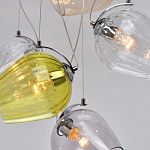 Люстра каскадная с 9-ю разноцветными стеклянными плафонами Kaleido варинант исполнения - 7 | Loft Concept в Перми