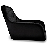 Барный стул со спинкой и подлокотниками на 4-х металлических ножках Douglas Rhombus Черный Велюр варинант исполнения - 2 | Loft Concept в Перми