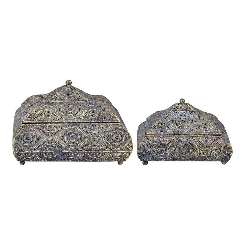 Набор из двух шкатулок с эффектом патинирования Austronesian Caskets  в Перми | Loft Concept 