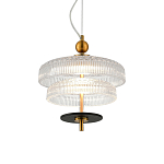 Подвесной светильник многослойный из рифленого прозрачного стекла Academy of Light варинант исполнения - 2 | Loft Concept в Перми