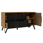 ТВ-тумба с  2-мя ящиками и закрытыми полками Stone Effect варинант исполнения - 4 | Loft Concept в Перми