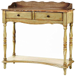 Деревянная консоль в стиле прованс с двумя ящиками Margery Wooden Provence Console Table варинант исполнения - 1 | Loft Concept в Перми