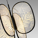 Люстра с гравировкой на акриловых плафонах Gravyura Black D 50 см варинант исполнения - 3 | Loft Concept в Перми