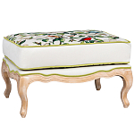 Банкетка золотистая из натурального бука с изображением птиц и цветов Blooming Birds варинант исполнения - 1 | Loft Concept в Перми