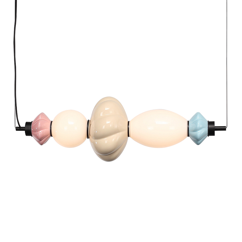 Подвесной светильник фигруный с керамическими элементами 18W LED Fragrant Light Зеленый Голубой Розовый в Перми | Loft Concept 