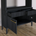 Стеллаж Primo с ящиками Черный дуб  варинант исполнения - 6 | Loft Concept в Перми